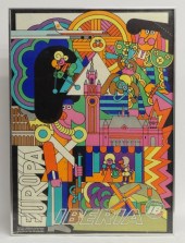 1969 Iberia Travel poster. Sig