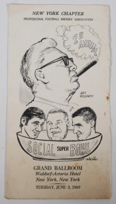 1969 NFL FOOTBALL WRITERS DINN