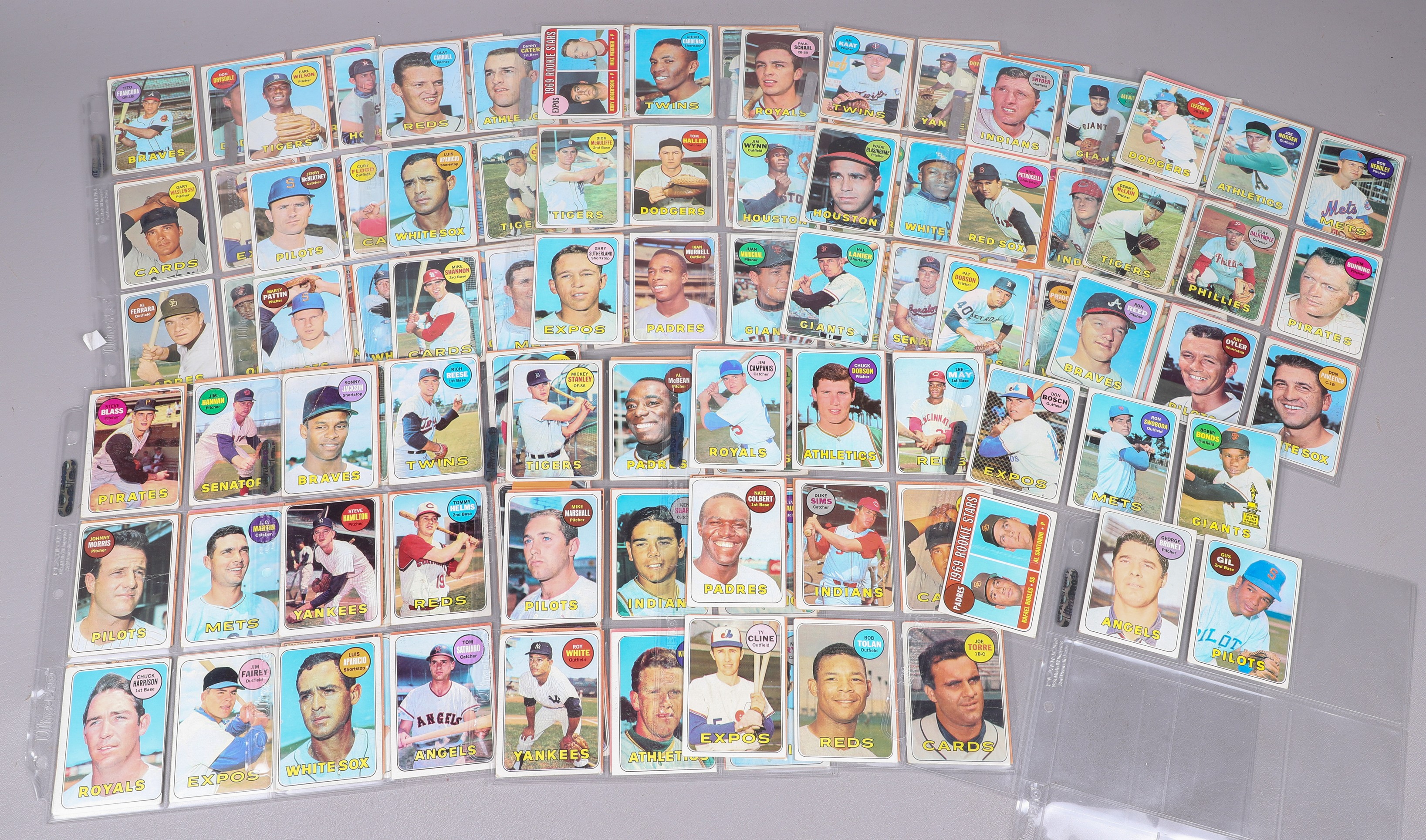 1969 Topps baseball lot to