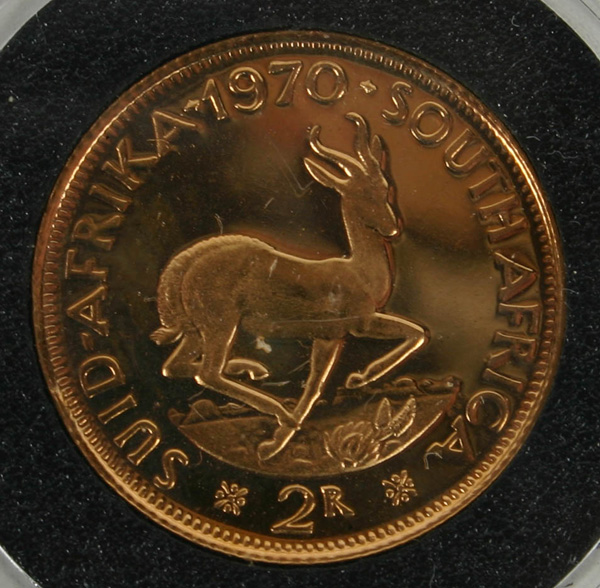 1970 South Africa 2 Rand Gold Coin