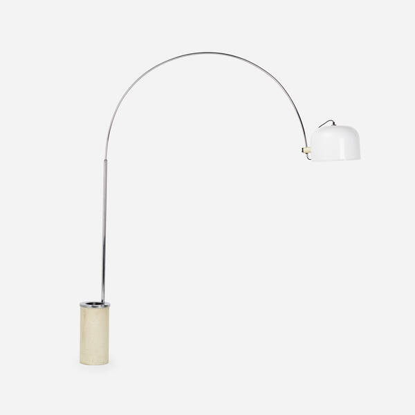 1970s. floor lamp. chrome-plated