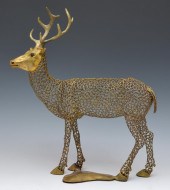 1970S MEXICAN BRASS DEER, LUCI