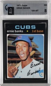 1971 TOPPS ERNIE BANKS GRADED