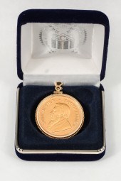 1975 GOLD KRUGERRAND PENDANT: