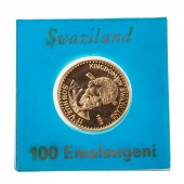 1975 SWAZILAND GOLD 100 EMALAN