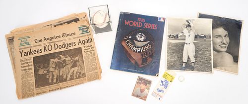 1978 WORLD SERIES BASEBALL ITEMS,