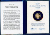 1979 BELIZE $100 GOLD PROOF CO
