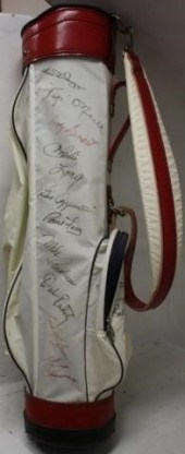 1980'S AUTOGRAPHED GOLF BAG (P