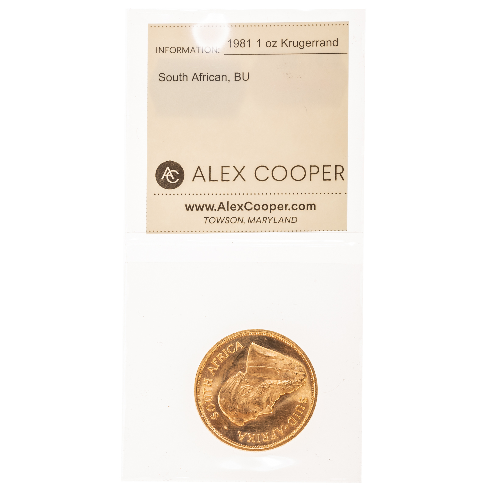 1981 1 OZ GOLD SOUTH AFRICAN