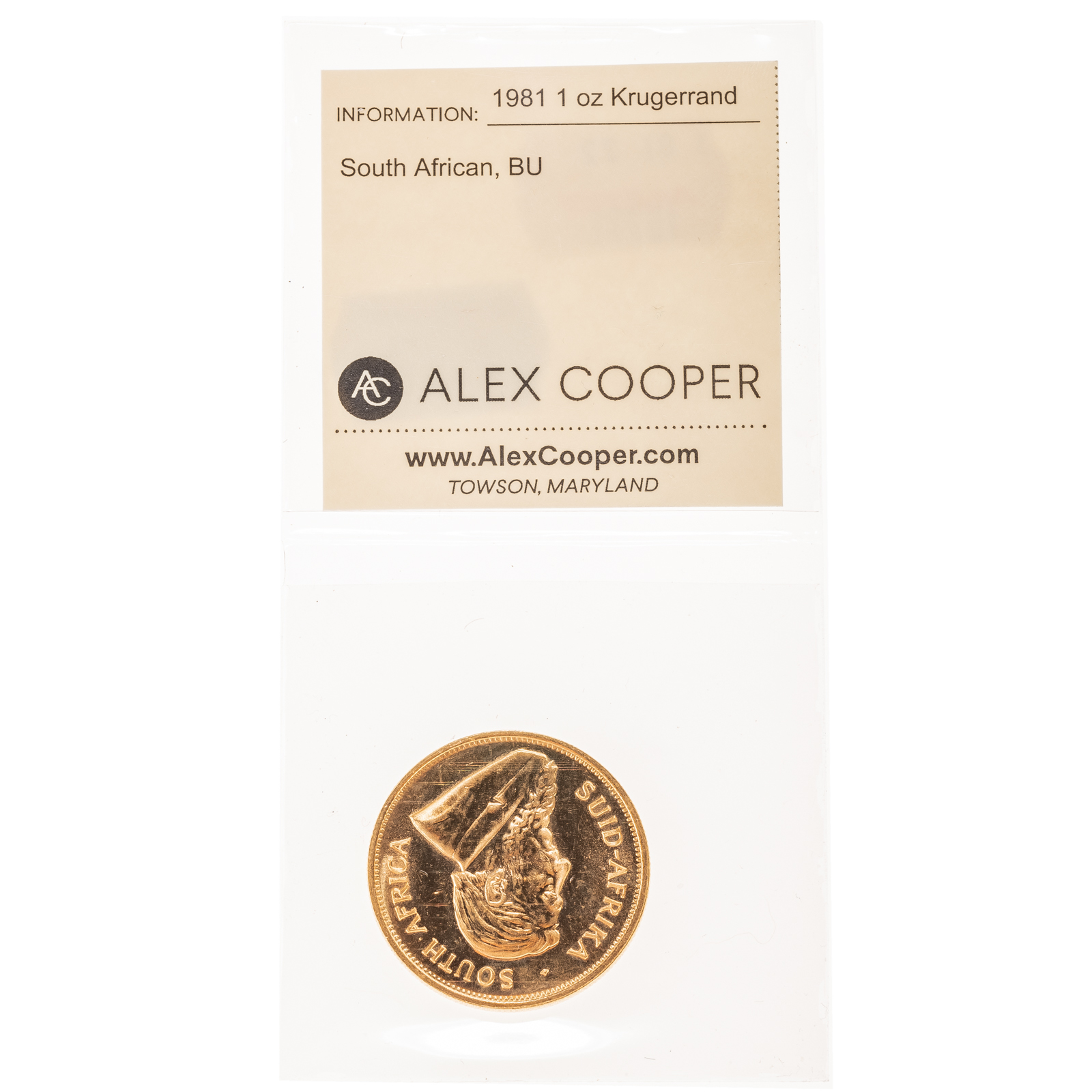 1981 1 OZ GOLD SOUTH AFRICAN