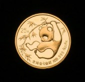 1985 GOLD PANDA 25 YUAN CHINES