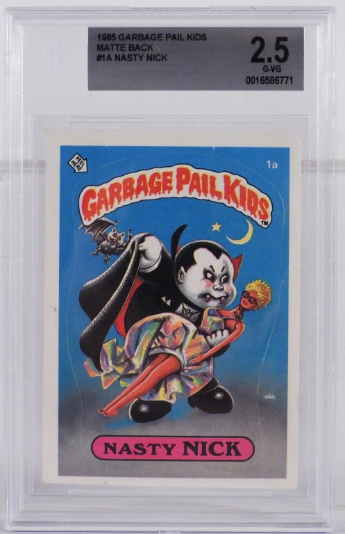 1985 TOPPS GPK #1A NASTY NICK MATTE