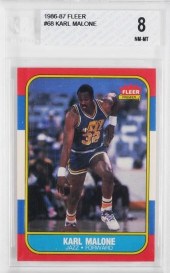 1986-87 FLEER CARL MALONE RC #