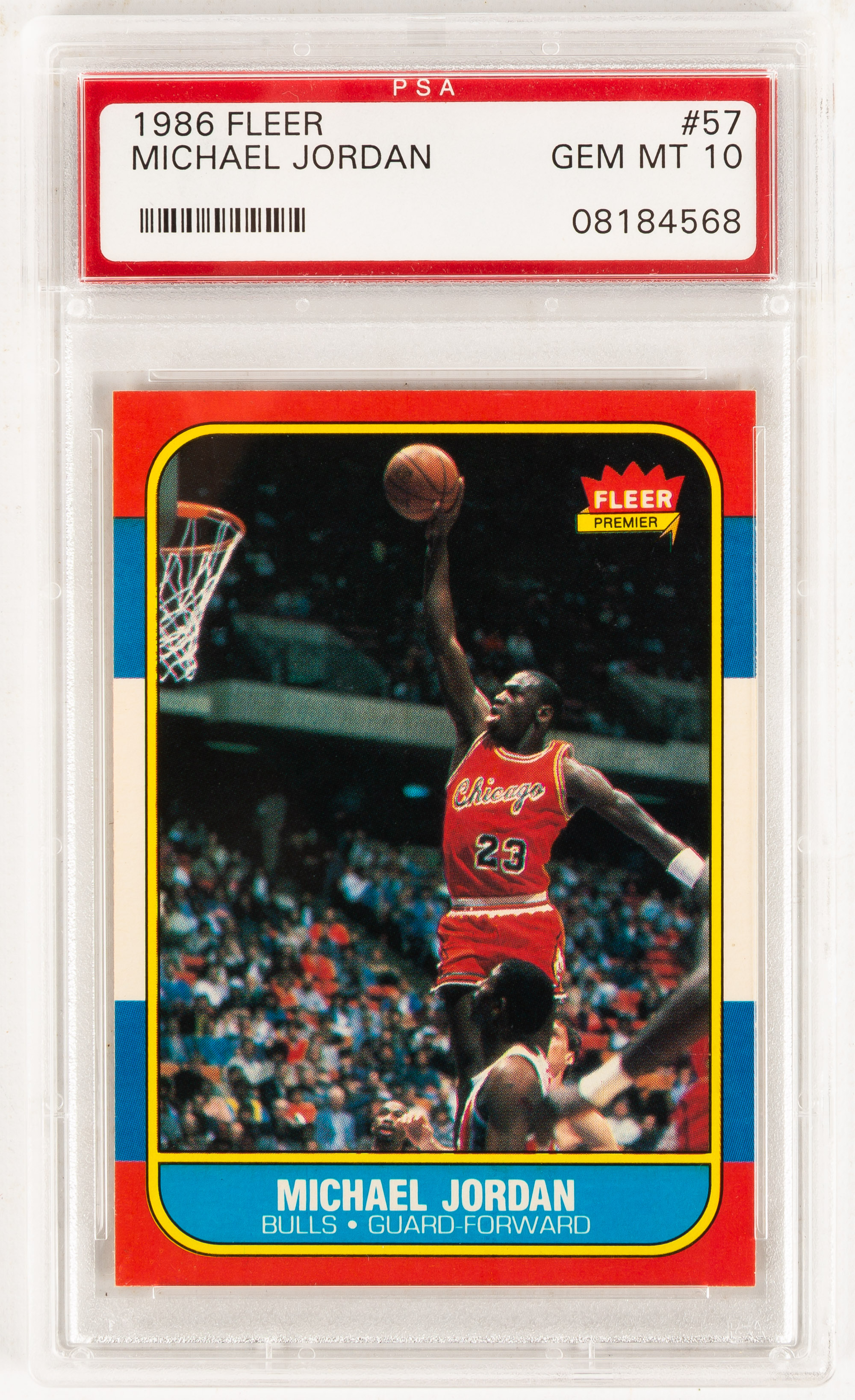 1986 FLEER MICHAEL JORDAN #57 PSA