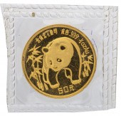 1986 GOLD 50 YUAN PANDA 1986 G