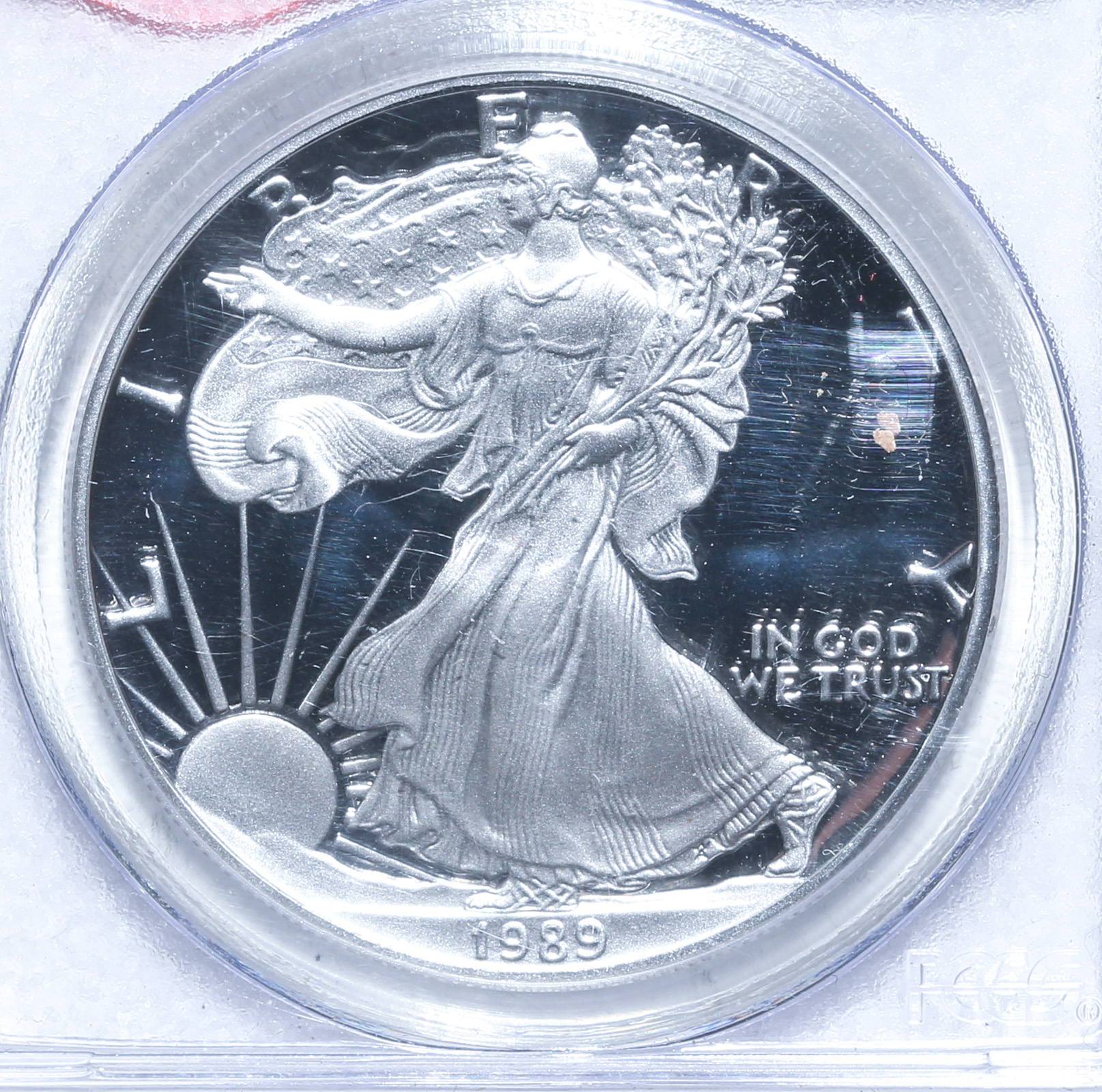 1989-S SILVER EAGLE PCGS PR-70 DCAM