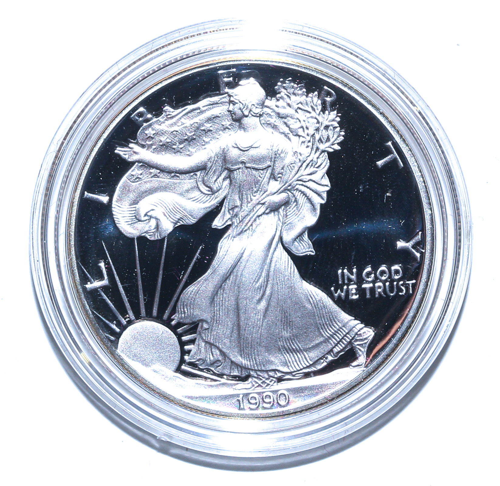 1990-S PROOF SILVER EAGLE IN MINT