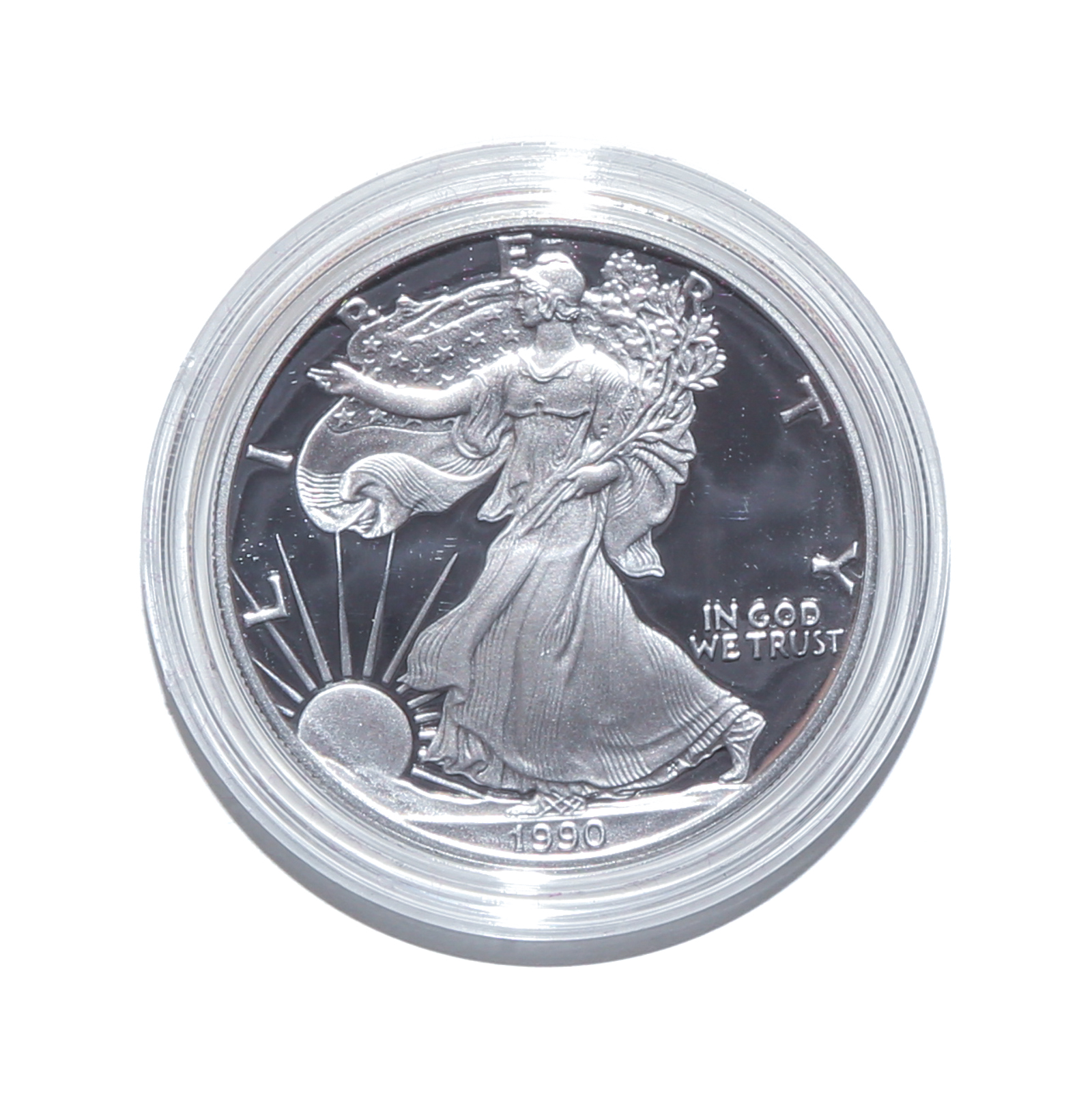 1990-S PROOF SILVER EAGLE In