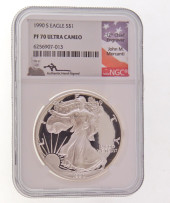1990-S SILVER EAGLE NGC PF-70