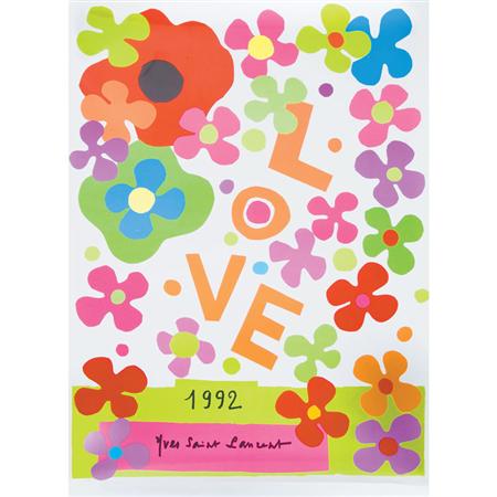 1992 Love Poster by Yves Saint