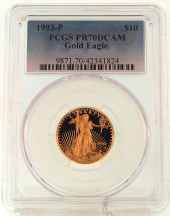 1993 PCGS PR70DCAM GOLD $10 EA