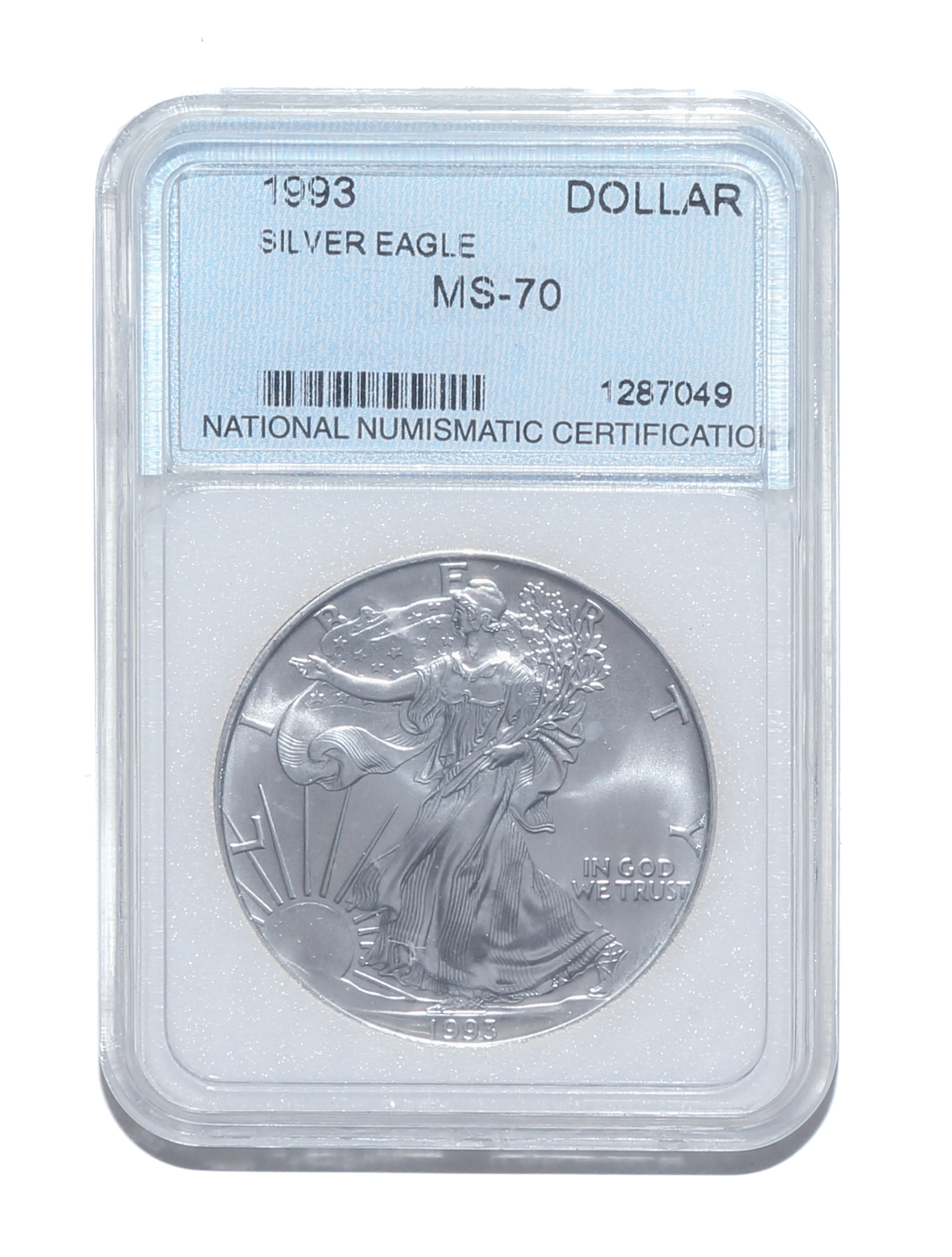 1993 SILVER EAGLE NNC MS-70 This