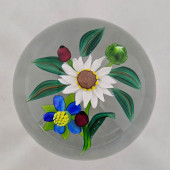 1994 LAMPWORK FLOWER PAPERWEIG
