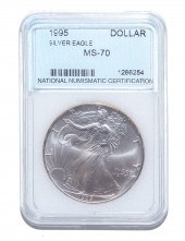 1995 SILVER EAGLE NNC MS70 Thi