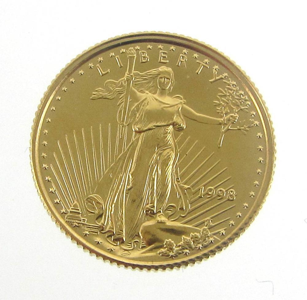 1998 AMERICAN EAGLE GOLD COIN, $5