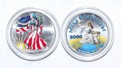 1999 COLORIZED SILVER EAGLE &.