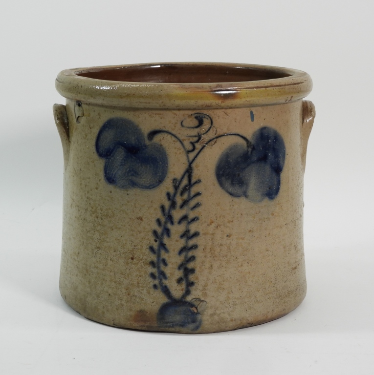 19C AMERICAN BLUE SLIP STONEWARE