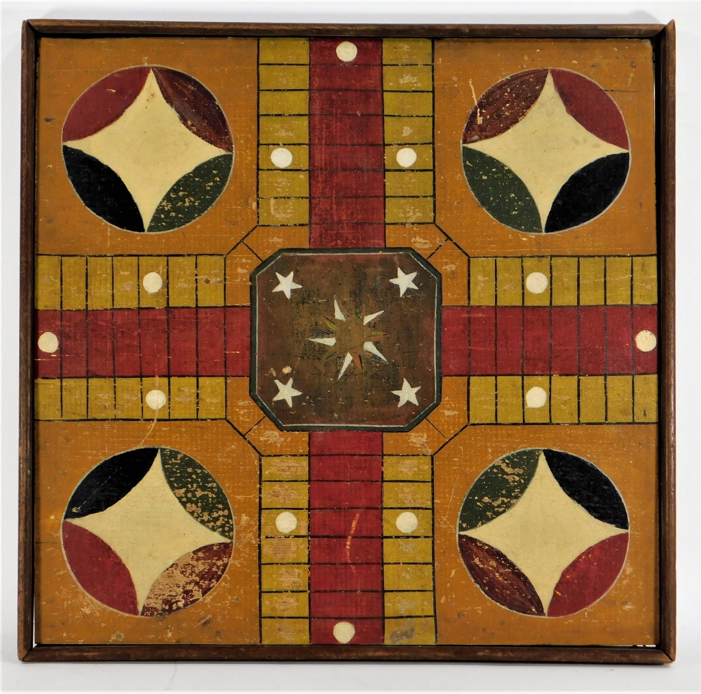 19C AMERICAN FOLK POLYCHROME
