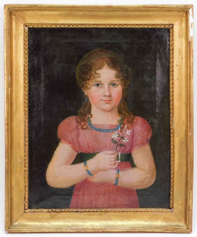 19C AMERICAN SCHOOL YOUNG GIRL