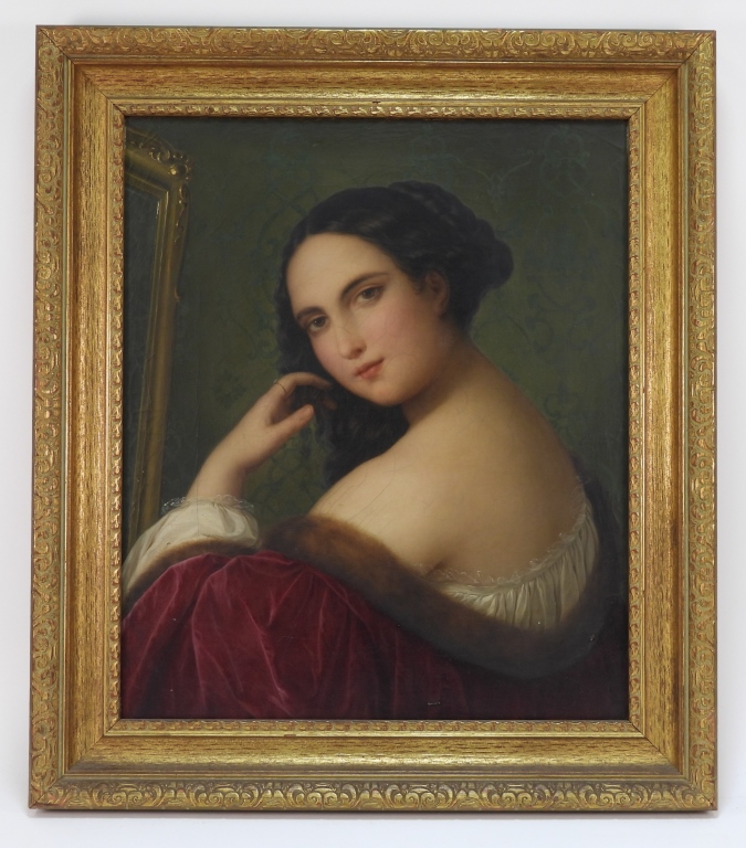 19C AMERICAN SENSUAL POSE LADY