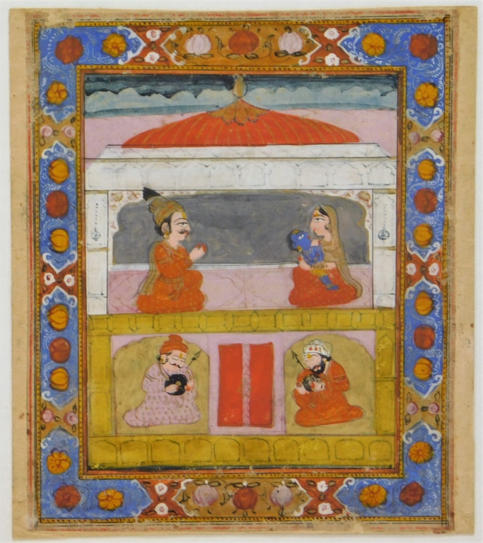 19C BABY KRISHNA INDIAN MINIATURE