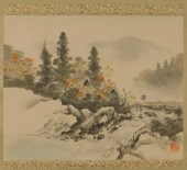 19C. CHINESE BRIDGE LANDSCAPE