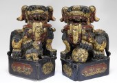19C. CHINESE CARVED GILT LACQU