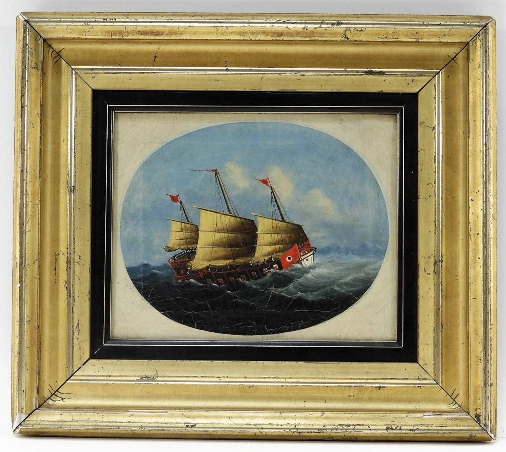 19C CHINESE CHINA TRADE JUNK BOAT
