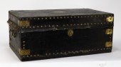 19C CHINESE LEATHER BRASS TACK