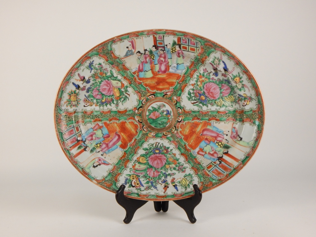 19C CHINESE ROSE MEDALLION