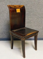 19C CHINESE SCROLL BACK CALLIG