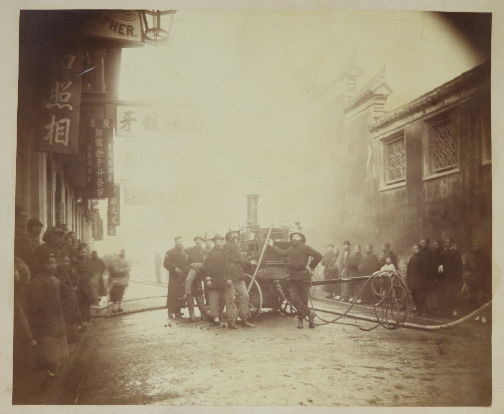 19C CHINESE SHANGHAI STEAMER FIRE