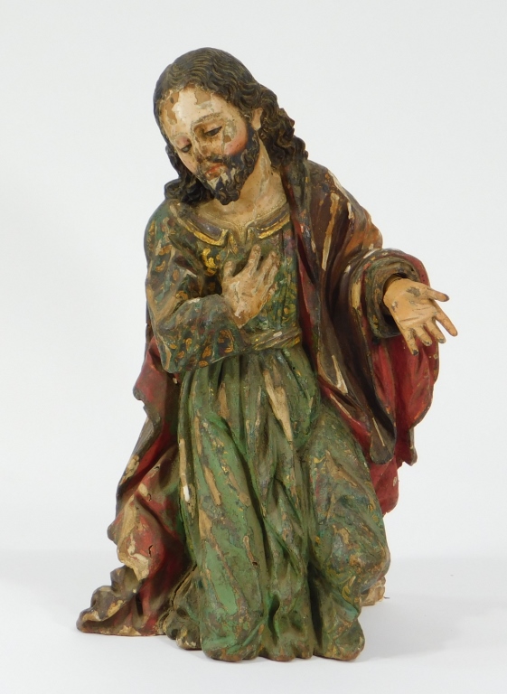 19C CONTINENTAL POLYCHROME WOOD