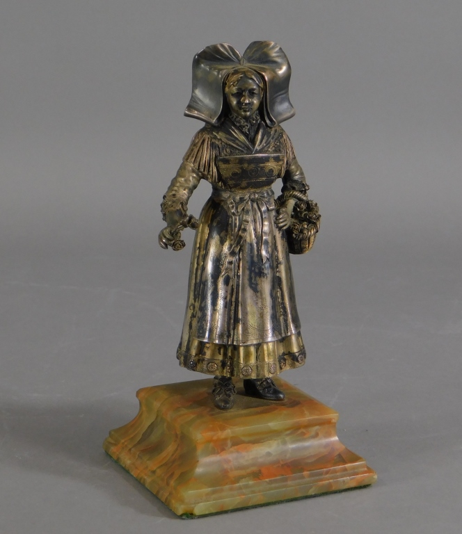 19C CONTINENTAL SILVERED BRONZE
