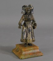 19C CONTINENTAL SILVERED BRONZ