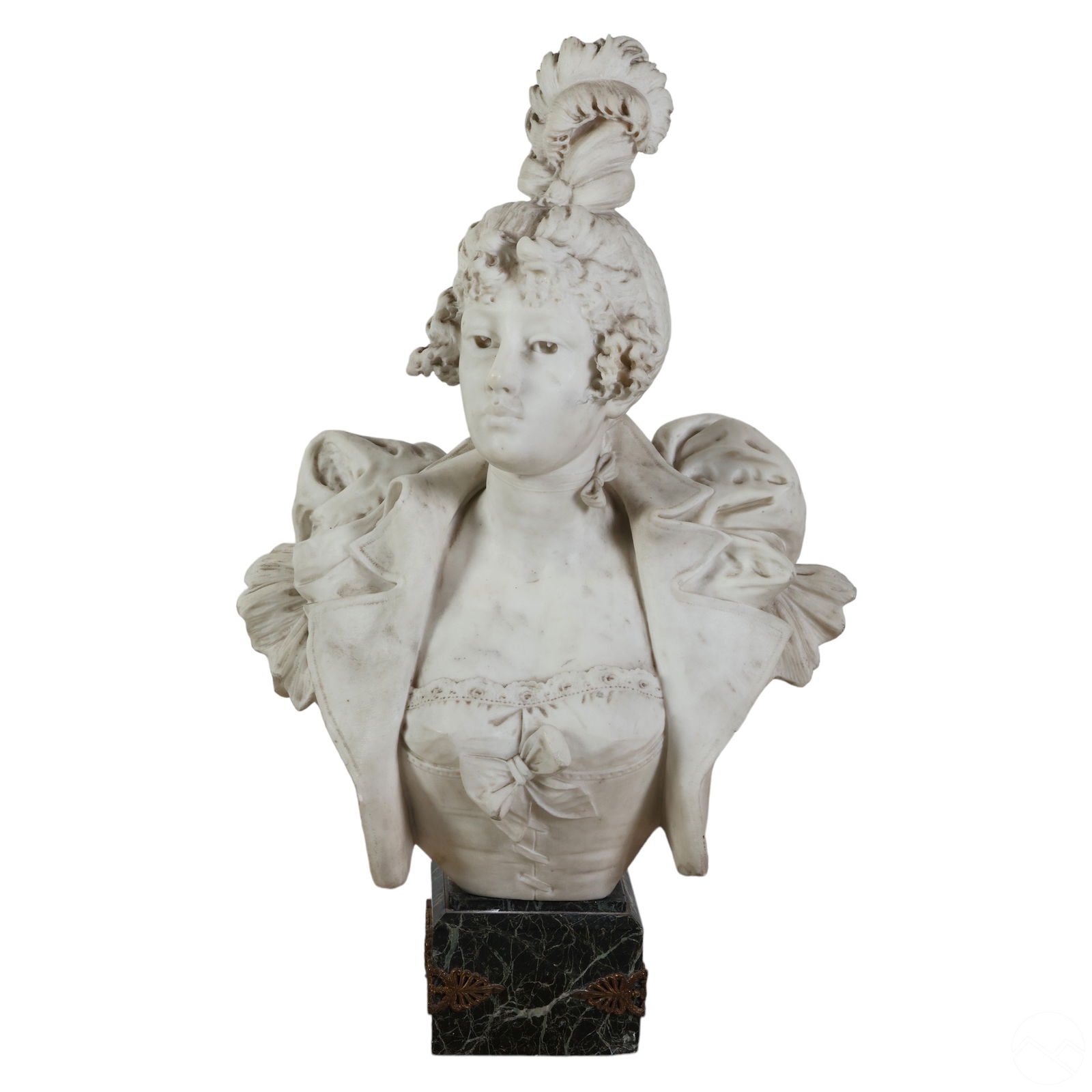 19C CONTINENTAL WHITE CARRARA