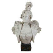 19C CONTINENTAL WHITE CARRARA
