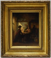 19C DUTCH GENRE CARD PLAYERS T