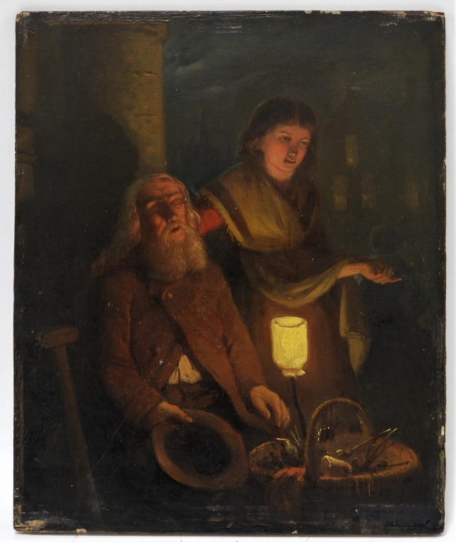 19C. DUTCH ILLUMINATED SLEEPING MAN