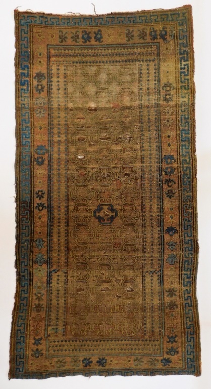 19C. EAST TURKESTAN BLUE TAN